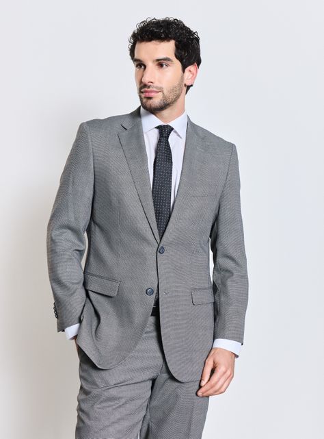 Traje Recto Regular Fit Fantasía Ojo de Perdíz-0