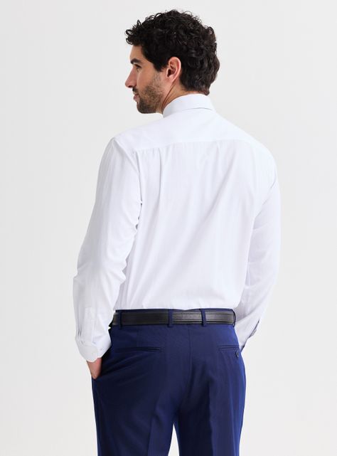 Camisa Lisa con Aplicaciones Cuello Botón Down-1