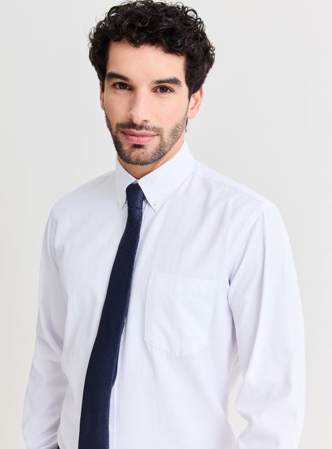 Camisa Lisa con Aplicaciones Cuello Botón Down-2