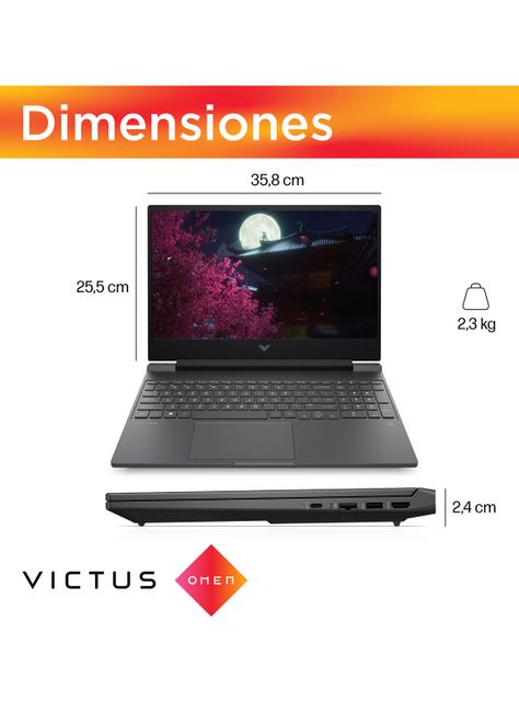 Notebook Gamer Victus 15-FA0026LA Intel Core i5-12450H 16GB RAM 512GB SSD RTX 3050 15.6" FHD 144Hz-1