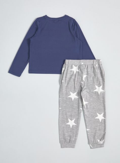 Pijama Día de la Madre Polera Azul y Pantalón Estrellitas-1