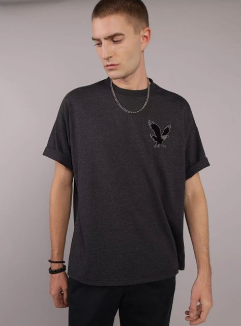 Polera AE Extragrande Grafito Logo-0
