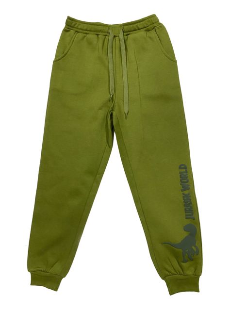 Pantalón de Buzo Estampado Verde-0