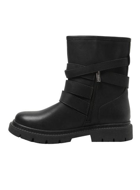 Bota  Cuero Detalle Cuatro Hebilla 250364-2