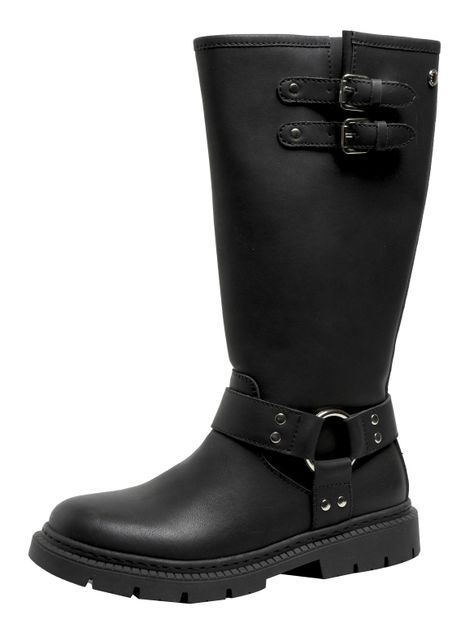Bota Cuero Hebilla 250366 Mujer-3