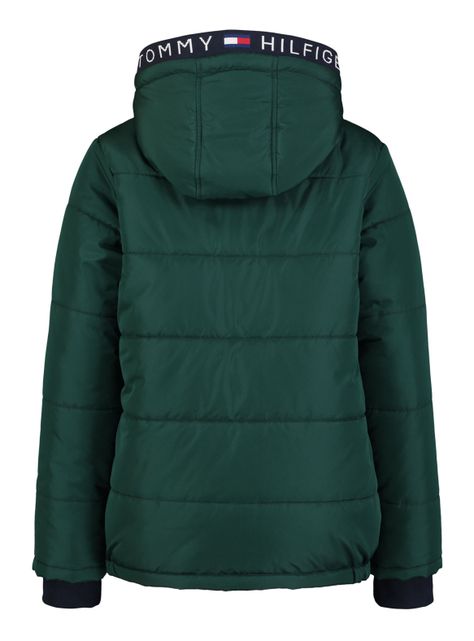 Parka Acolchada Con Capucha Verde-1