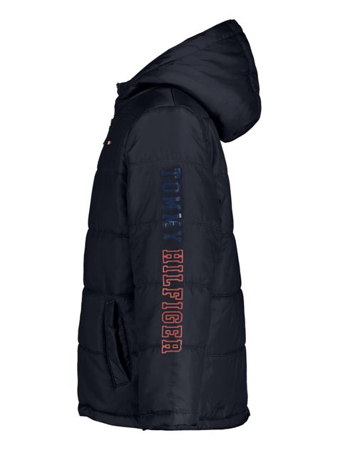 Parka Azul con Estampado en Manga-1