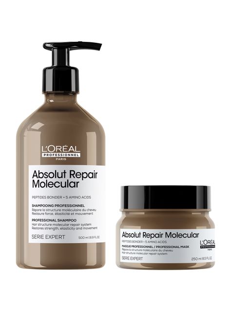 Set Profesional Reparación de Daño Shampoo 500ml + Máscara 250ml Absolut Repair Molecular-0
