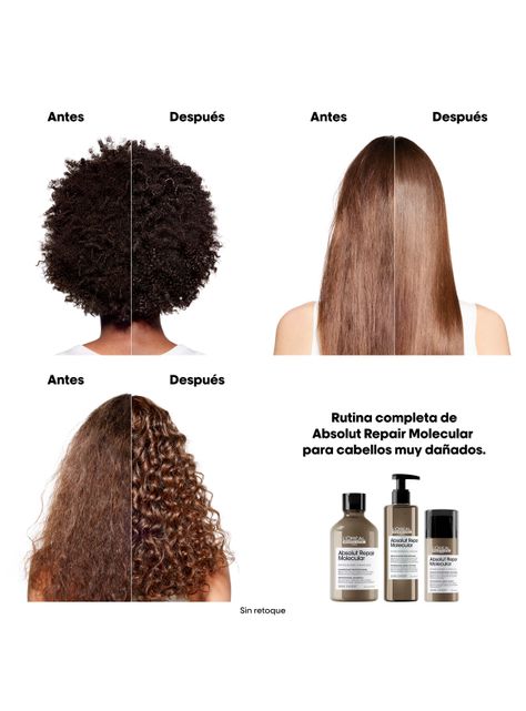 Set Profesional Reparación de Daño Shampoo 500ml + Máscara 250ml Absolut Repair Molecular-3