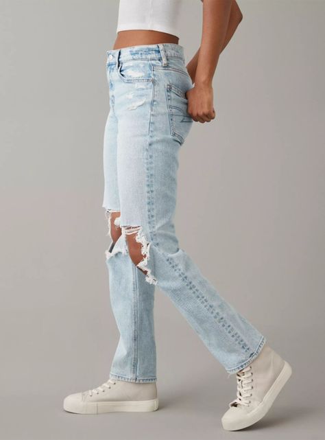 Jeans Stretch Ankle Straight Roturas-2