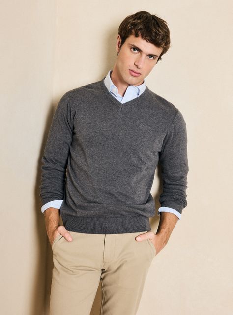 Sweater Cuello V Classic Of-0