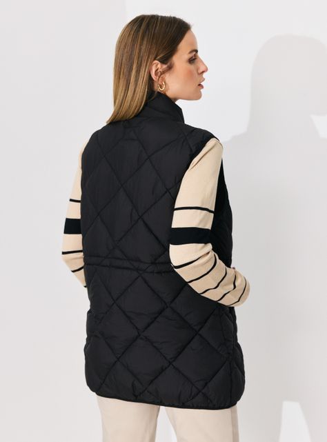 Parka sin Mangas con Cintura Ajustable-1