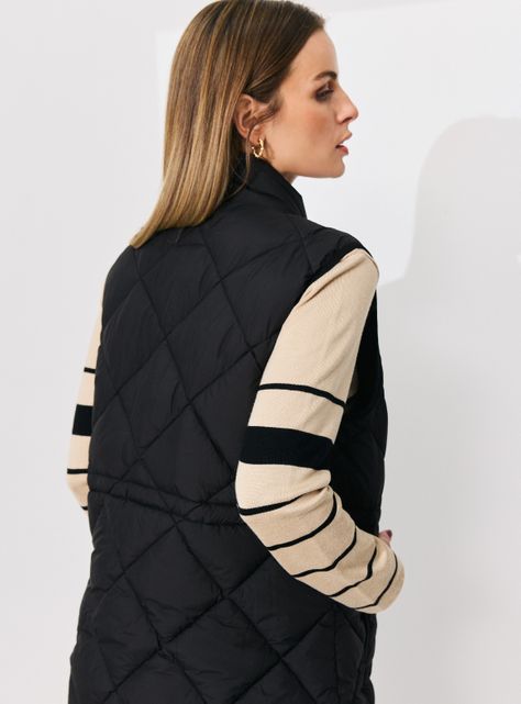 Parka sin Mangas con Cintura Ajustable-3