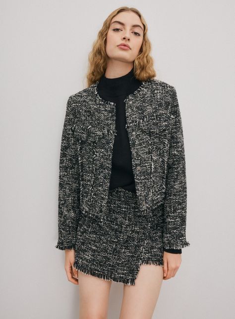 Chaqueta Tracker Tweed con Botones-0