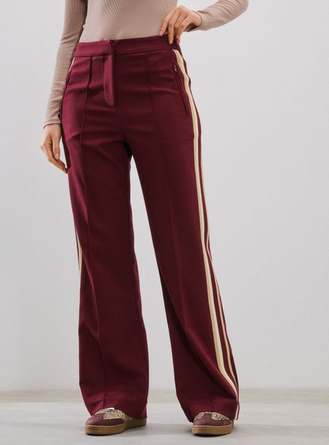 Pantalón con Raya de Color-0