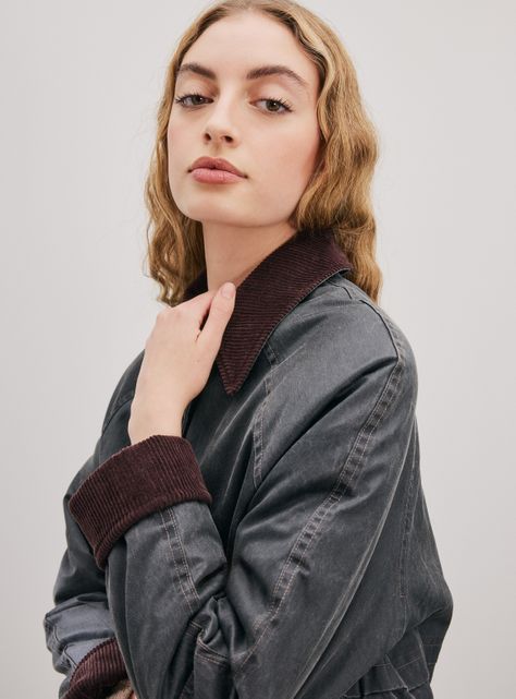 Chaqueta Recta Cuello Contraste-3