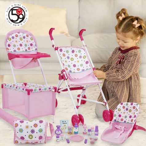 Set Bebé Piezas para Muñecas Playset Spring Pink-5