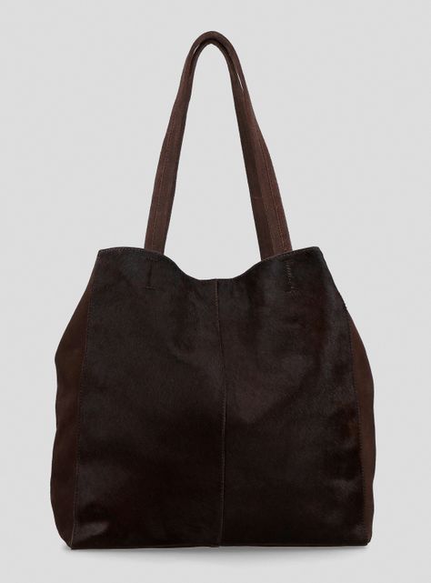Cartera Totebag Cuero Textura Café Moro C del Pilar-2