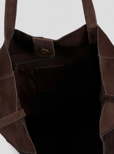 Cartera Totebag Cuero Textura Café Moro C del Pilar-5