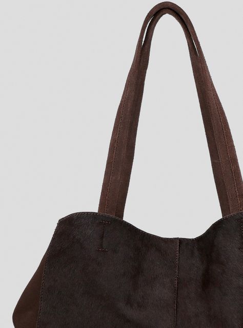Cartera Totebag Cuero Textura Café Moro C del Pilar-6