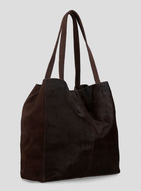 Cartera Totebag Cuero Textura Café Moro C del Pilar-3