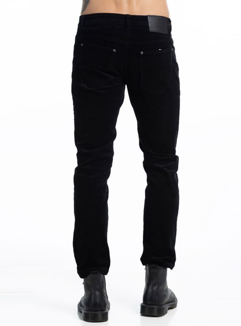 Pantalón Cotelé Slim Tiro Medio-1