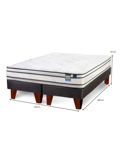 Cama Europea Innova 2 Plazas Box Base Dividida + Set Muebles Lorraine-1