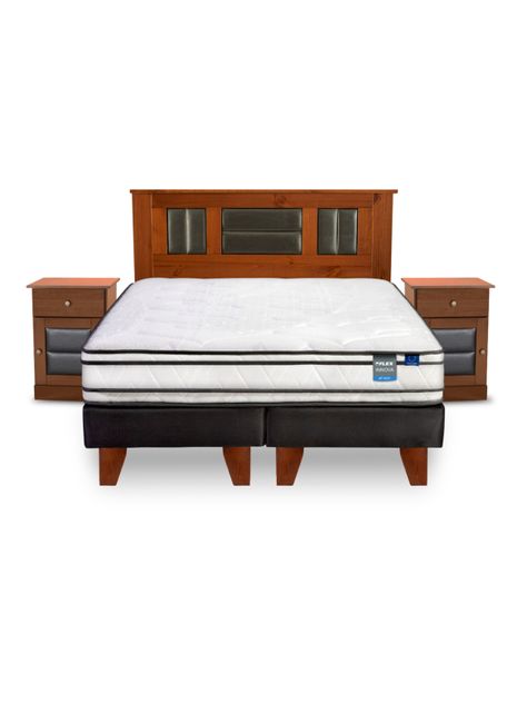 Cama Europea Innova 2 Plazas Box Base Dividida + Set Muebles Lorraine-2