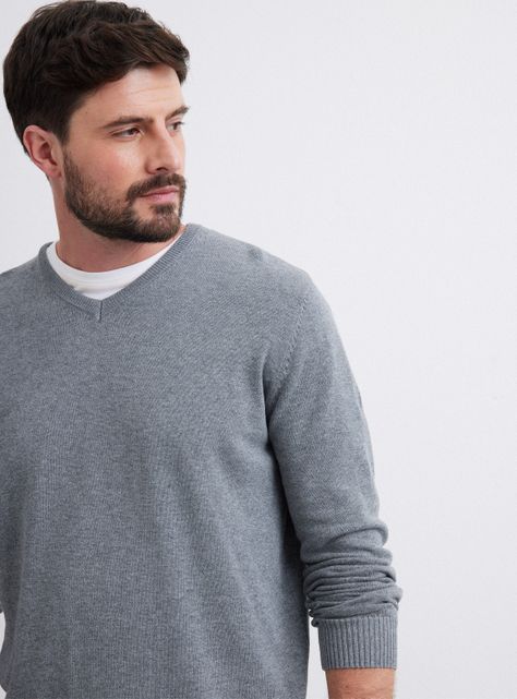 Sweater Algodón Cuello V Regular Fit-2