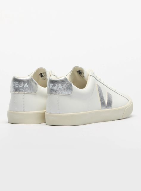 Zapatilla Urbana Esplar Leather White Silver Mujer-2