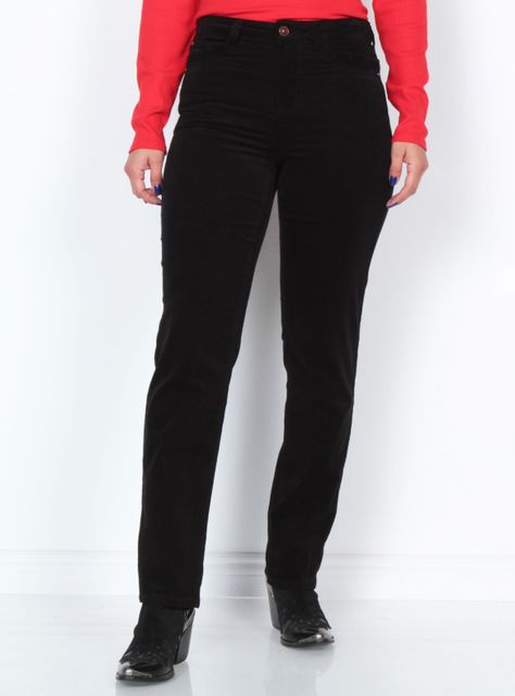 Pantalón Cotelé Recto Push Up Pretina-0