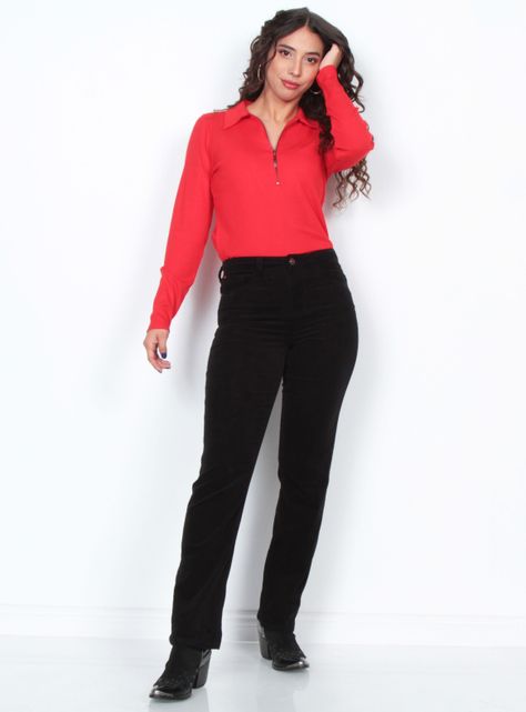 Pantalón Cotelé Recto Push Up Pretina-3