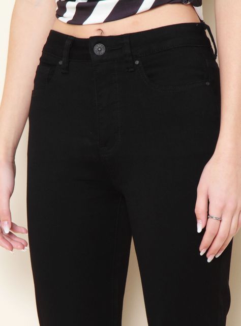 Jeans Wide Leg Tiro Alto con Botón 7-2