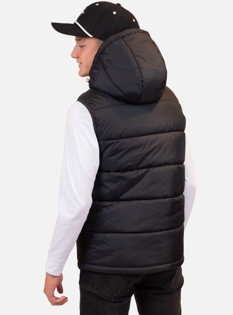 Parka sin Mangas y Capucha Acolchable-1
