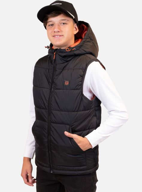 Parka sin Mangas y Capucha Acolchable-0