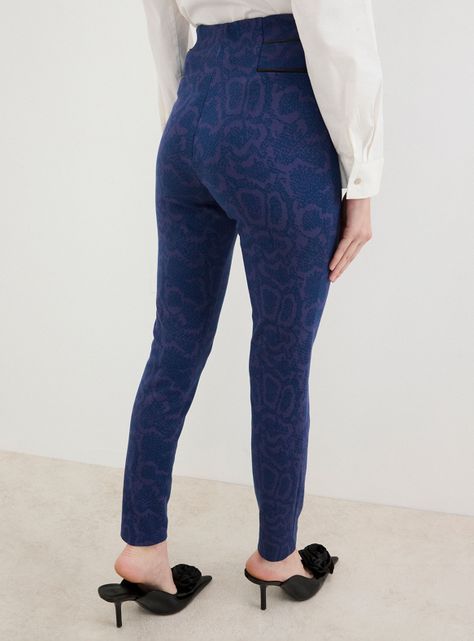 Calza Estampado Jacquard Pretina Elástico Interior -1