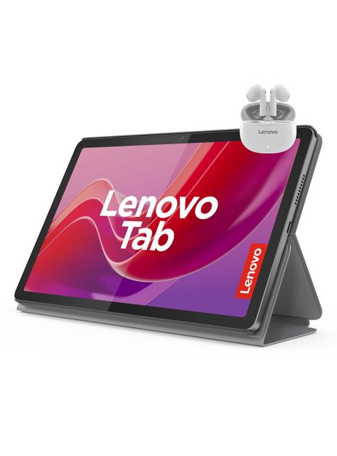 Tablet Tab 4GB RAM 128GB 10.1" FHD Wifi Luna Grey + Funda + Auriculares Estéreo Inalámbricos -0