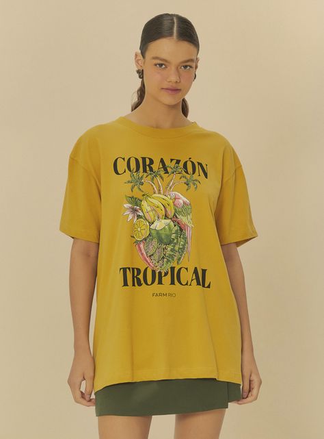 Polera Estampado Corazón Tropical-0