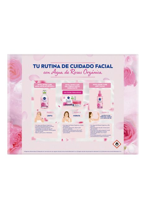 Pack Nivea Roses Care Micelar + Crema Día + Mist-3