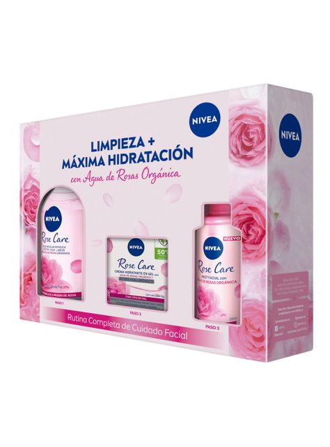Pack Nivea Roses Care Micelar + Crema Día + Mist-2
