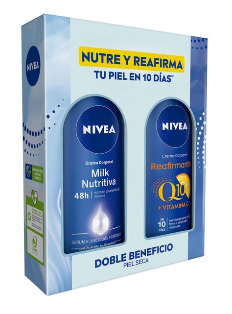 Pack Nivea Milk Nutritiva+Milk Q10-2