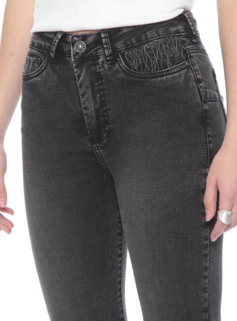 Jeans Diseño Flare Tiro Alto Push Up-2