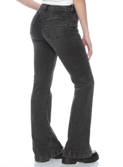 Jeans Diseño Flare Tiro Alto Push Up-1