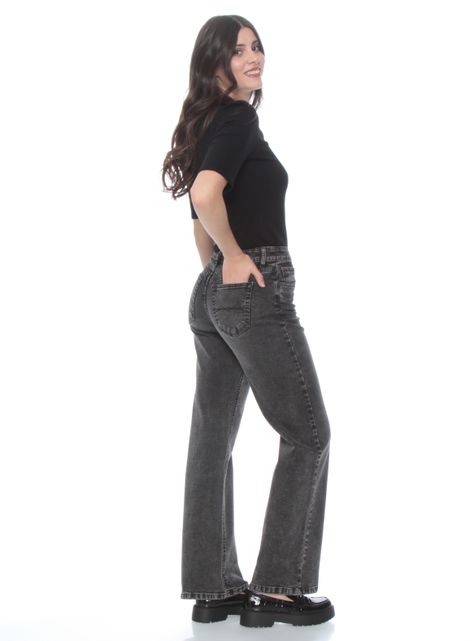Jeans Recto Tiro Alto con Pretina Bootcut-4