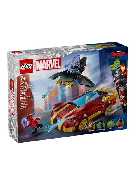 Lego Deportivo de Iron Man y Black Panther vs Hulk Rojo-0