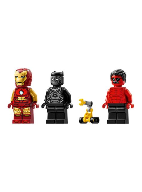 Lego Deportivo de Iron Man y Black Panther vs Hulk Rojo-3