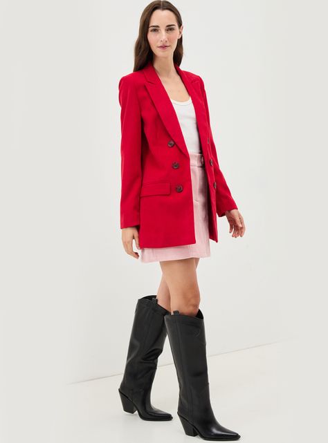 Blazer Liso 3 Botones Color-4