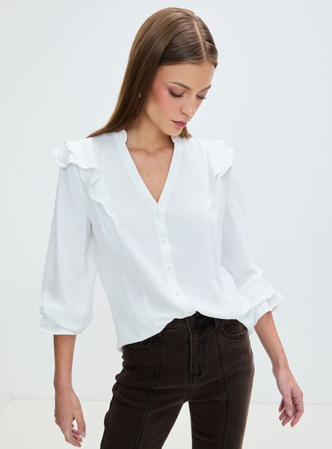 Blusa Lisa Vuelitos Botón-0