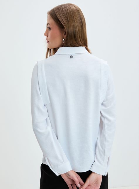 Blusa Lisa con Botones Básico-1