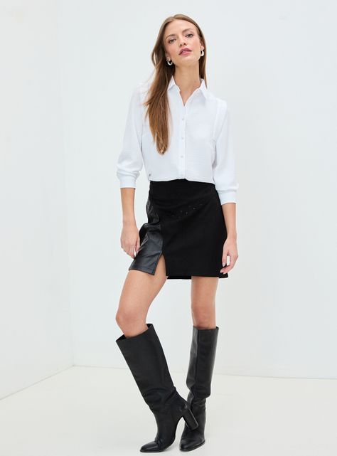 Blusa Lisa con Botones Básico-4